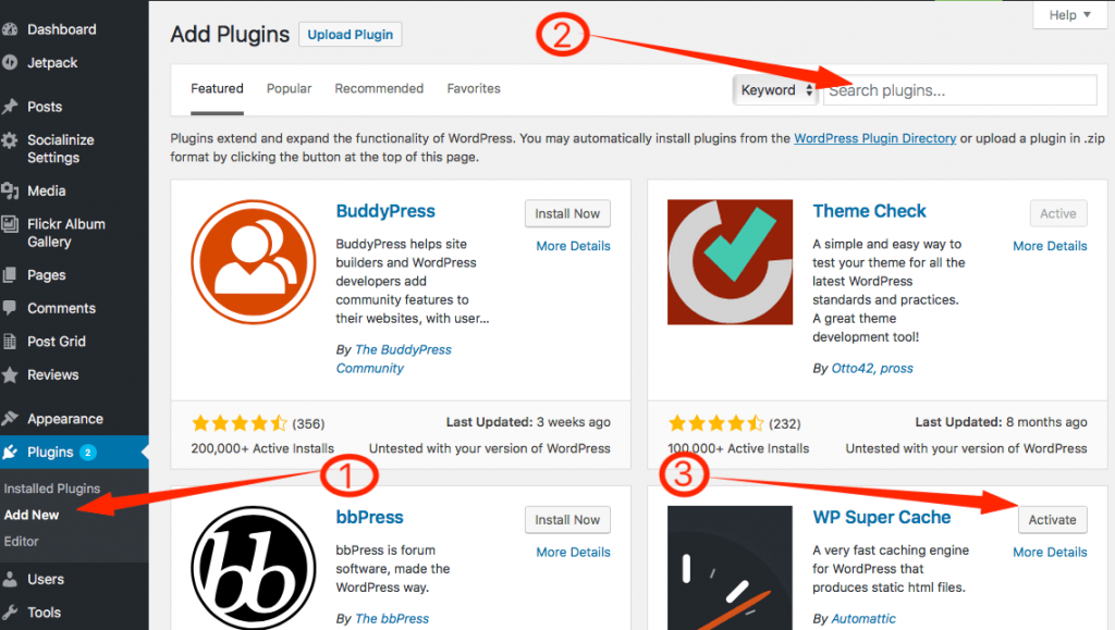 Install Plugins on WordPress